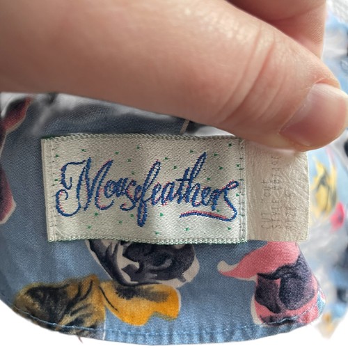 Vintage Mousefeathers A Line Tea Party Dress Size 5 Blue Roses Floral - Picture 4 of 5