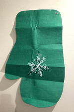 Vintage Felt Mitten 39" Christmas Decoration Mitten, Undecorated, Snowflake
