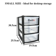 3/4/5/6 Tiers Mini Plastic Storage Drawers Tower Unit Desktop Home Office School