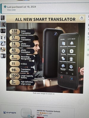 Voice Translator AI 138 Languages Hardware/box 70% 0ff retail new open box