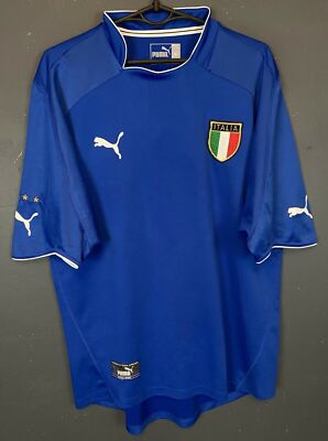 MEN PUMA ITALY 2003/2004 ITALIA HOME SOCCER FOOTBALL SHIRT