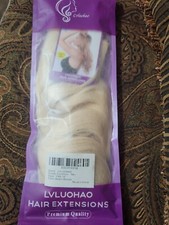 18" Halo Hair Extensions Beach Blonde heat resistant