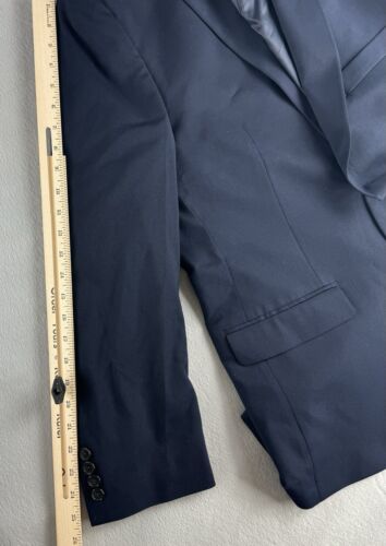 Lauren Ralph Lauren Mens Blazer Jacket Sz 42R Navy Blue Wool 2 Button Sport Coat - Picture 8 of 14
