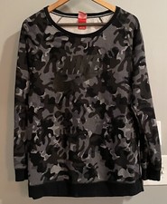 Nike Sportswear Sweatshirt Camo Center Swoosh Spellout Logo Pullover Medium