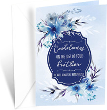 Greetings Loss of Sympathy Card, Made in America, Eco-Friendly, Thick Card Stock