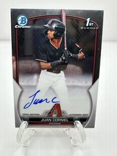 2023 BOWMAN CHROME JUAN CORNIEL ON CARD AUTO 1ST DIAMONDBACKS 