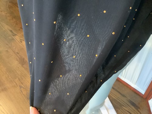 Vince Camuto Women’s Sheer Black Blouse With Small Gold Studs Size 2X - Picture 9 of 11