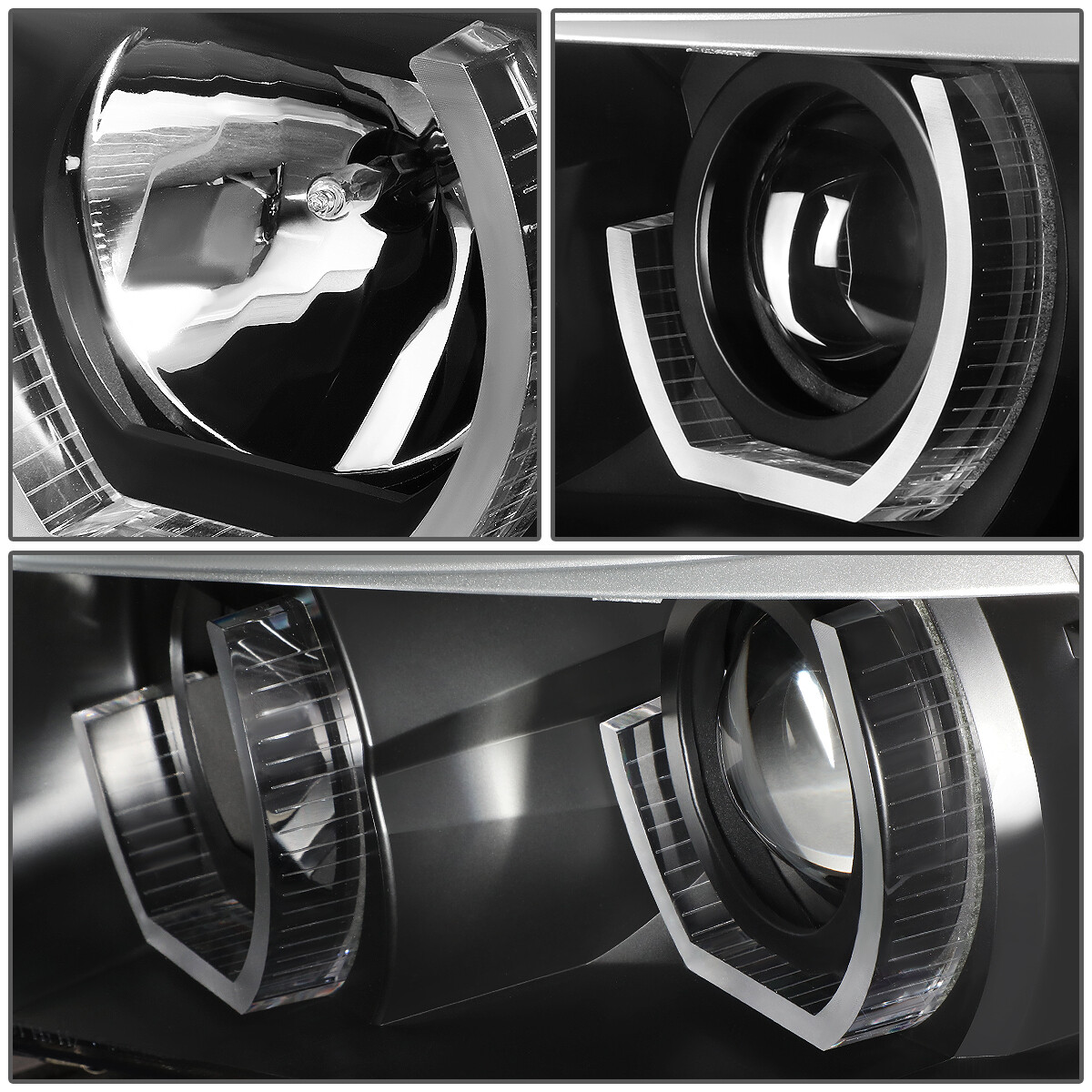 [LED UHALO]FOR 0912 BMW 3SERIES E90 BLACK HOUSING PROJECTOR HEADLIGHT LAMPS eBay