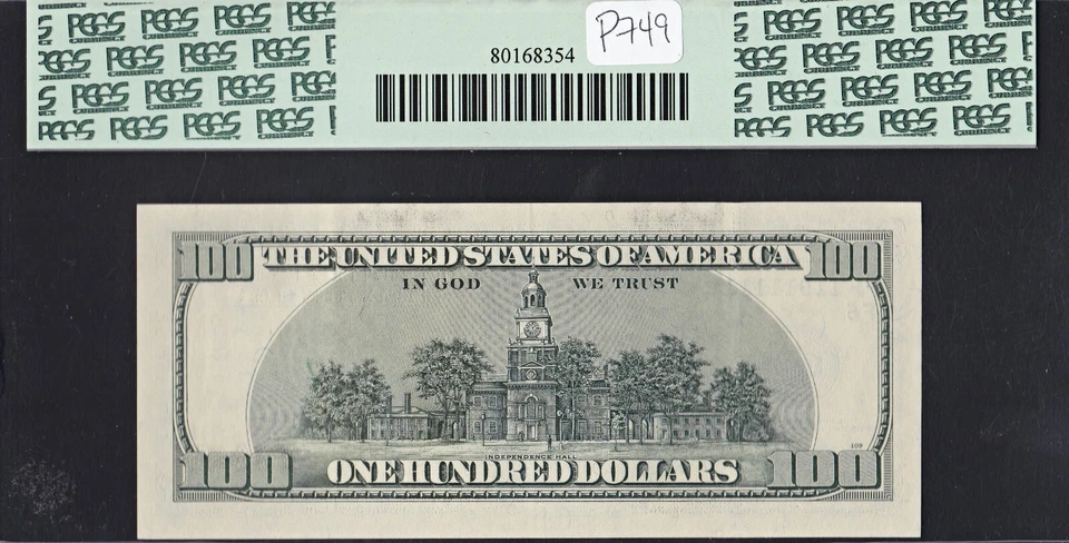 2003A Binary 7-of-a-kind $100 Federal Reserve Note Atlanta PCGS 45 PPQ EF FRN - Image 3 of 4
