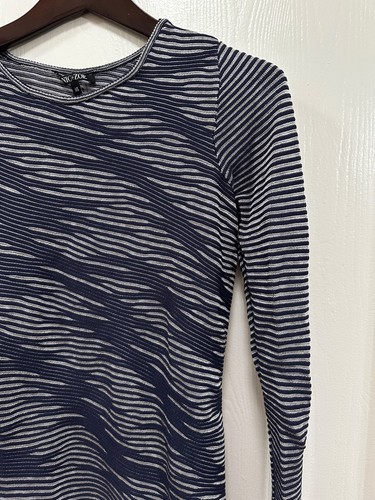 Nic+Zoe Women Sweater Blue Striped XS - Picture 7 of 10