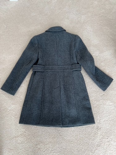 NUOVISSIMO cappotto donna Talbots grigio lana taglia 2P 2 Petite SPLENDIDO! Era 398 dollari nuovo con etichetta. - Foto 8 di 13