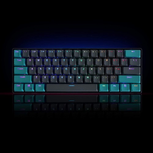 Double Shot PBT Keycaps Gray Cyan 104 Set Shine Through for Cherry MX Keyboards - Picture 7 of 10