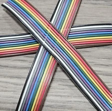 1-57643-0 MULTI COLORED 28 AWG RIBBON CABLE 100' BOX AMP INC. NEW IN BOX 