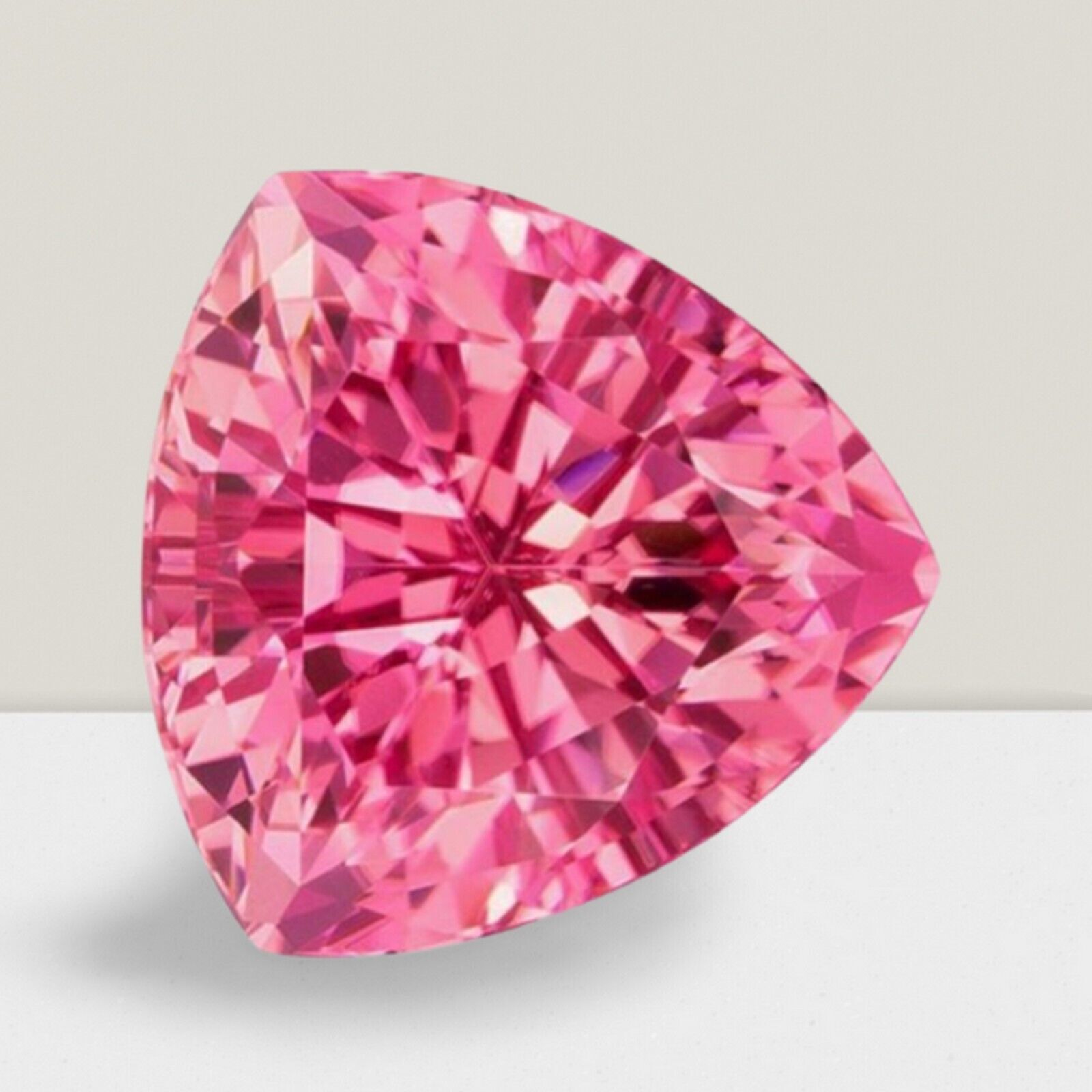 Pink Tourmaline Trillion Cut Gemstone 6.1 Cts - 13 mm AAA+ Loose Gem