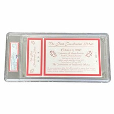 2000 First Presidential Debate Mint Ticket Governor George W. Bush vs Gore PSA