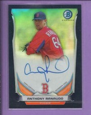 *2014 Bowman Chrome Black Refactor Autograph ANTHONY RANAUDO no.BCAPZ-AR 55/99