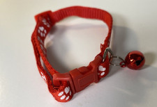 Orange Red Pet Collar for Small Cats / Dogs Adjustable Size, New 