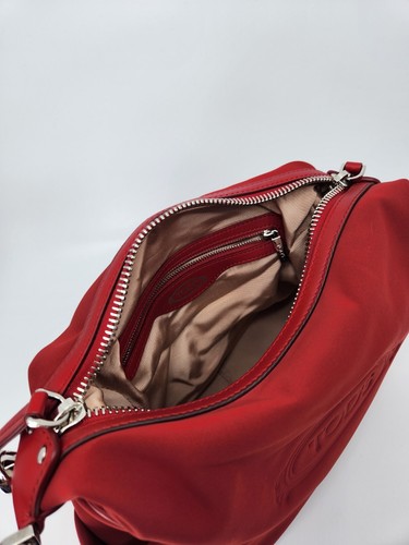 TOD'S X Alber Elbaz Happy Moments Gommini Red Neoprene Crossbody Bag NWOT - Picture 16 of 19