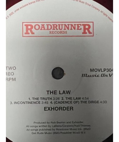 Exhorder - The Law (Red&Black Vinyl LP 2024, Limited Edition, Reissue MOVLP3049) - Picture 3 of 8