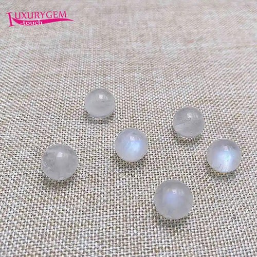 Natural Blue Moonstone Stone Round Loose Beads 6-12mm Jewelry Accessories 1Pcs - Picture 2 of 8