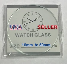 NEW ROUND 1MM THICK FLAT WATCH MINERAL GLASS CRYSTAL REPLACEMENT SIZE 16MM-50MM