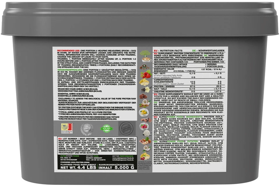 Proteine Whey Isolate in polvere 5kg - Immagine 2 di 3