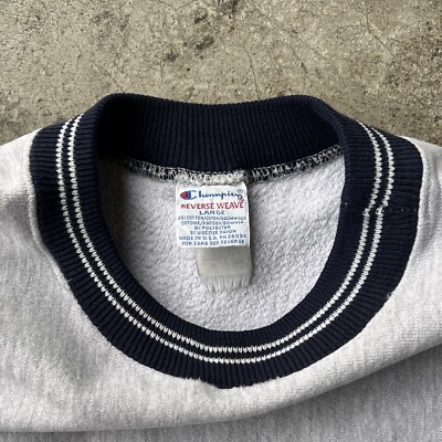 Vintage 90s champion USA Made Reverse Weave Pullover Two Tone