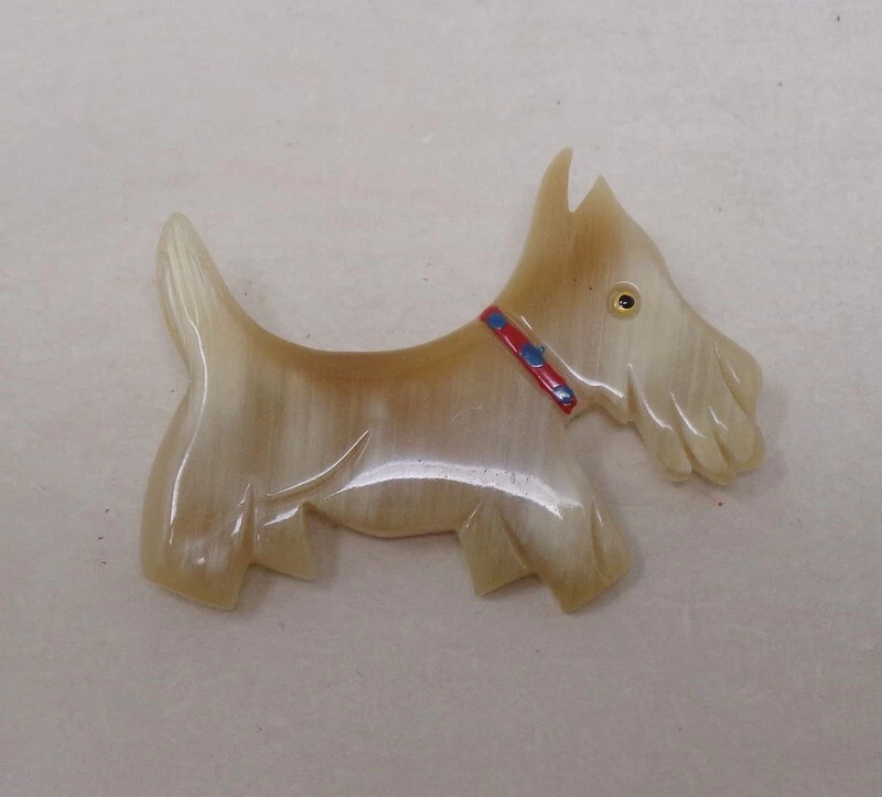 BROCHE ANCIENNE CANICHE Bijou Fantaisie Vintage B050 EUR 18,00