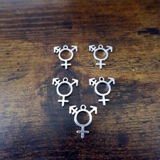 5x Transgender Trans LGBT Charms Jewellery Making Bracelet Necklace Earrings