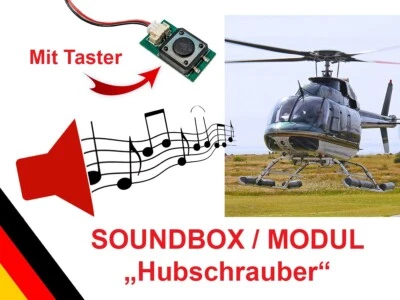 3D-SCALE Soundbox módulo de sonido HELICÓPTERO modelismo ferroviario sonido con altavoz + botón