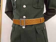 WH Offizierskoppel Zweidorn braun 1944, Länge: 110 cm "Made in Germany" Produkt