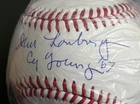 JIM LONBORG SIGNED ROMLB BASEBALL INSCRIBED "CY YOUNG '67" BECKETT WITNESS