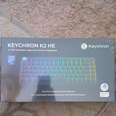 Keychron K2 HE 75% Wireless Magnetic Switch Keyboard Illuminated Black Alu