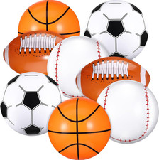 8 Pcs Inflatable Sports Balls 16 Inch Inflatable Beach Ball Blow up 4 Styles