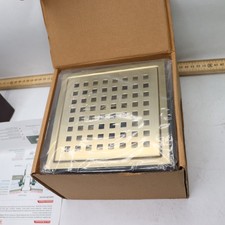 Square Shower Drain with Strainer Gold Stainless Steel 5.9 x 5.9