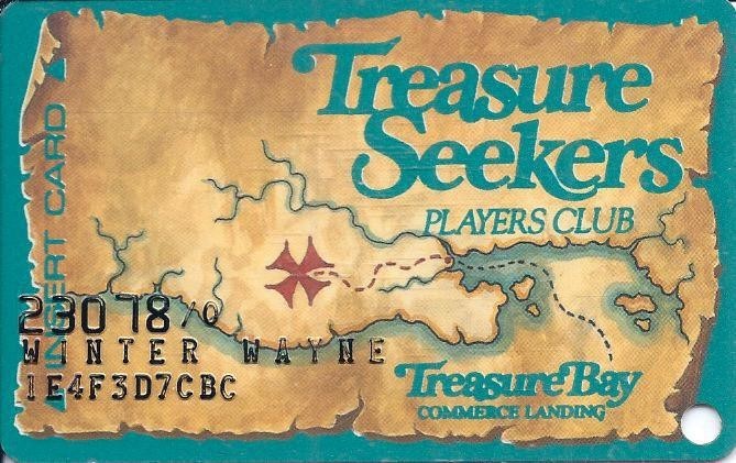 Treasure Bay Casino - Tunica, MS - 2nd Issue Slot Card, Lt Green