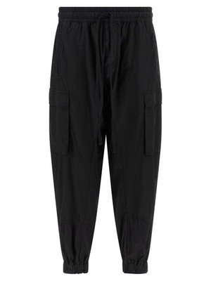 Thom Krom Black Organic Cotton Cargo Pants