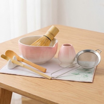 Matcha Set Matcha Tee Set Matcha Besen Edelstahlsieb Schale Löffel Besenhalter