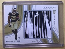 🔥2023 Panini Immaculate Rookie Logos Kendre Miller #RL-KMI Gloves SSP #’d 1/5
