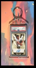 Marketplace image: 3043 Paul Skenes 2023  Leaf Eclectic Gold SuperFractor Auto Keychain