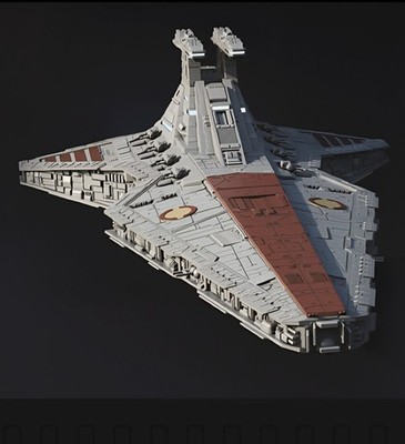 Star Wars Venator Class Star Destroyer 27'' W Base 1/1700 Custom 3d Model Kit