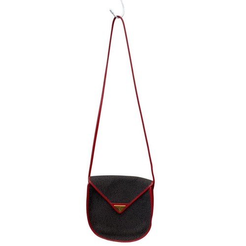 YSL YVES SAINT LAURENT Shoulder Bag PVC Red Black 03299i