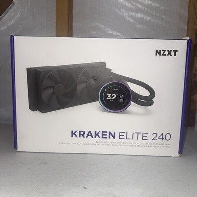 NZXT Kraken Elite 240 2x120mm 2024 AiO Liquid CPU Cooler - Matte Black