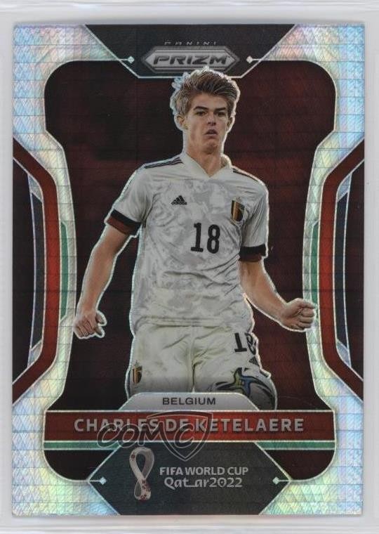 2022 Panini Prizm World Cup Qatar Hyper Prizm Charles De Ketelaere #15 13bp