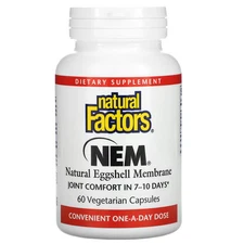 2 X Natural Factors, NEM, Natural Eggshell Membrane,  60 Vegetarian Capsules