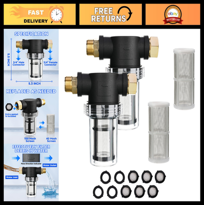 #ad Garden Hose Filter for Pressure Washer Inline Sediment Water Filter 100 amp; 40 $57.99