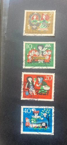 West Germany 1962 set welfare fairy tales Snow White stamped
