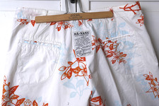 DA-NANG cotton print pants. Cropped. Botanical. Sz Medium