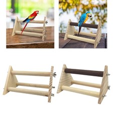 Parrot Play Wood Stand Birdcage Stands Platform Portable Training Exercise Toys
