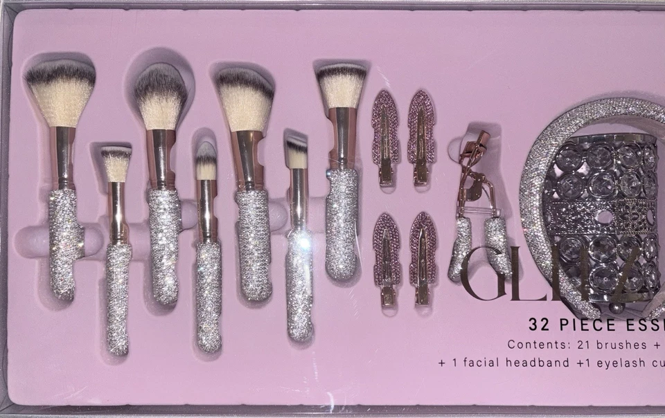 Juego de brochas de maquillaje Glitz Glam 32 piezas estrás nuevo Foto 2 de 4